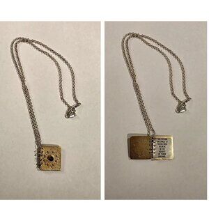 Vintage KCB Kathy Bransfield BOOK Quote ELEANOR ROOSEVELT NECKLACE 925 Sterling